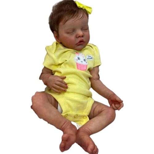 2021 46cm Realistic Dolls Full Soft Silicone Vinyl Toddler For Boys Birthday Girls Toy Lifelike Gift Babies Wholesale Girl L5Q5