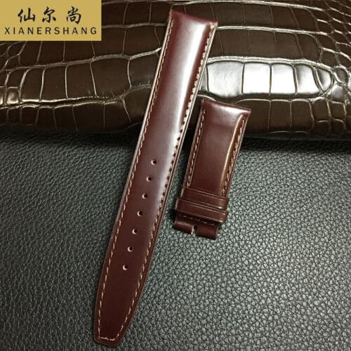 New Cordovan Watchbands Handmade Genuine Leather Belt Custom PORTOFINO Strap 20MM 22MM Luxury Horse Skin Watch Band Waterproof