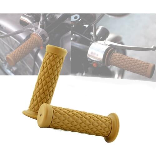 Available hot retro cafe racer parts 22MM 25MM rubber motorbike grip For harley motor handlebar motorcycle handle grips