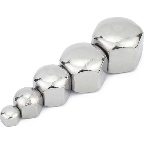 1/20pcs 304 A2-70 Stainless Steel Hex Hexagon Short Low Thin Cap Acorn Nut M3 M4 M5 M6 M8 M10 M12 M14 M16 Cover Blind Nut DIN917