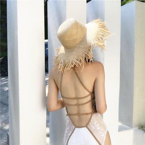 Summer Womens Grils Casual Straw hat Tassel Sun hat Beach Holiday Sun hat Visor Caps Gorros