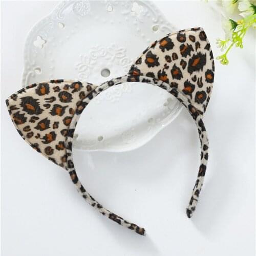 Cute Leopard Cat Ear Hairbands Simple Animals Ears Hair Bands For Women Headwear Girls Accessory Sexy Hair Hoop Headband