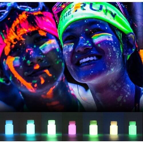 50g Luminous Paint Pigment DIY Top Eco Non-toxic Odor Free Waterproof Paint Pigment for Graffiti Body Paint Party Wall Art Craft