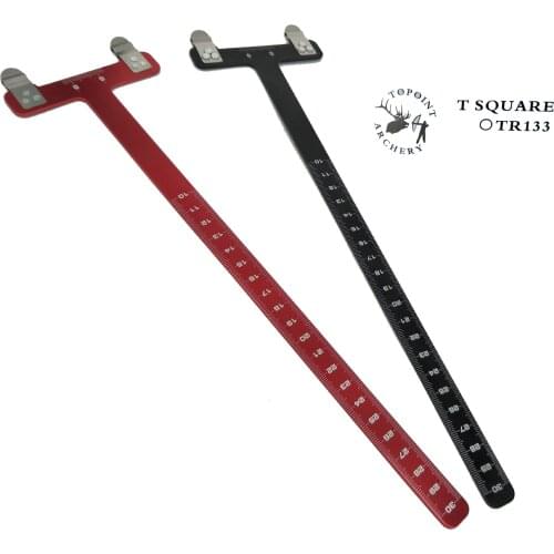 Archery Bow Square T Ruler Stainless Steel Material Hunting Measurement Tool Bow and Arrow Shooting Bowstring Positioning Scale