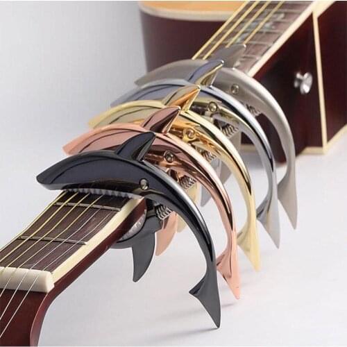 Folk Guitar Ukulele Metal Creative Shark Capo Universal Transponder Accessories Spring Acoustic Classic Parts Tension Decoration