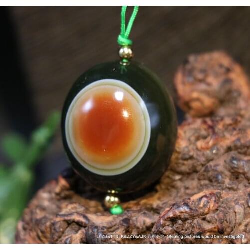Treasure Unique Ultra Energy Tibetan Natural Old agate Colorful Goat Eye totem dZi Bead Amulet B Timestown UPD22