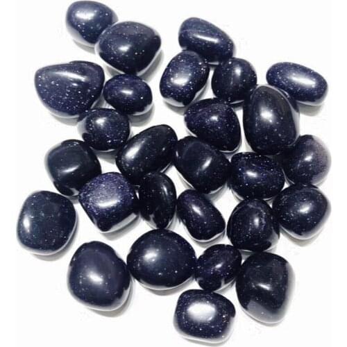 100g Natural Blue Sandstone Tumbled Stone Palm Stone Healing Reiki Crystal Chakra Gravel Natural Quartz Stones and Minerals