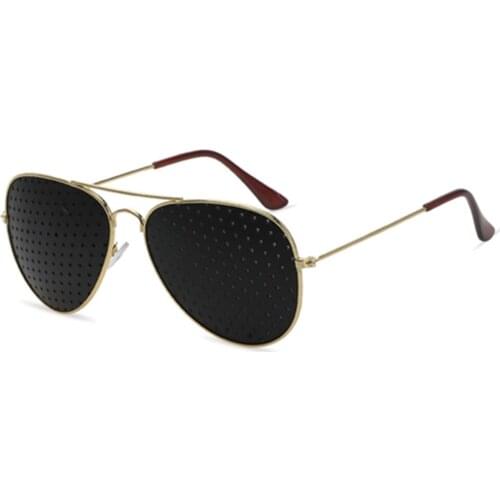 2pcs Pack Anti-Myopia Pin Hole Glasses Pinhole Sunglasses Eye Exercise Eyesight Improve Natural Healing Vision Care Eyeglasses