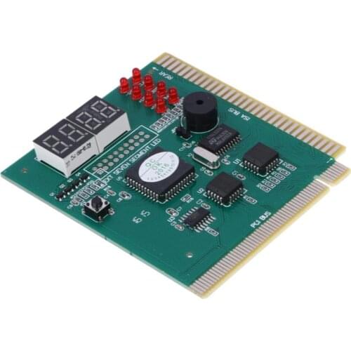 4-Digit LCD Display PC Analyzer Main Diagnostic Card With Ribbon Cable Motherboard Post Tester Computer Analysis PCI Card