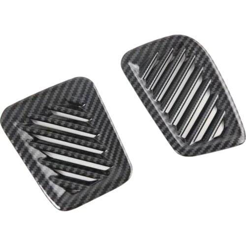 AU04 -Car Front Dashboard Air Condition Vent Outlet Cover Trim Carbon Fiber AC Frame for Toyota Highlander 2020-2022