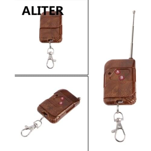 ALITER 0-50m 2 CH RF Wireless Remote Control Dual Button Transmitter 315 MHz/433 MHz