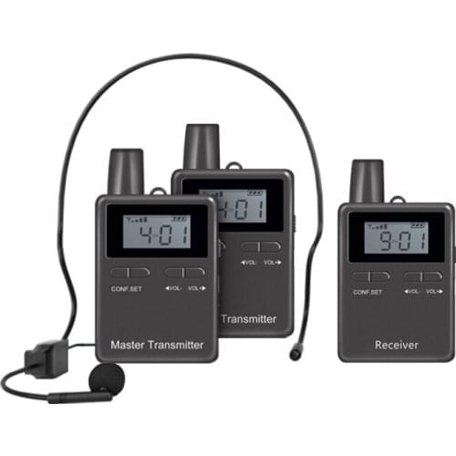 Fast Shipping One set wireless audio tour guide system whisper earphone 1 transmitter+1 receiver for horse riding training