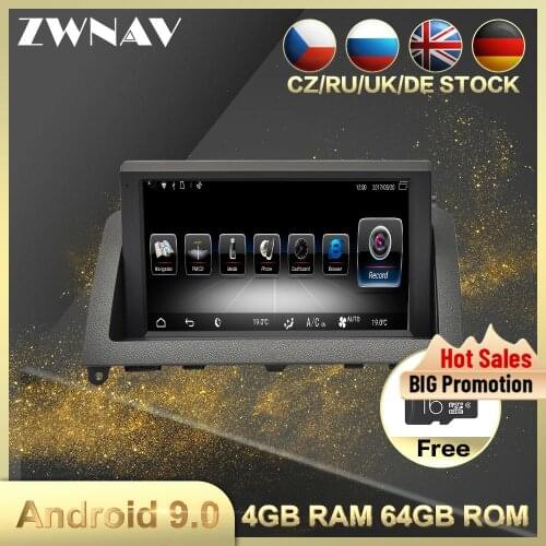 4G+64G Android 9.0 Car multimedia Player GPS Navigation For Mercedes-Benz C-Class W204 2007-2011 car auto radio stereo head unit