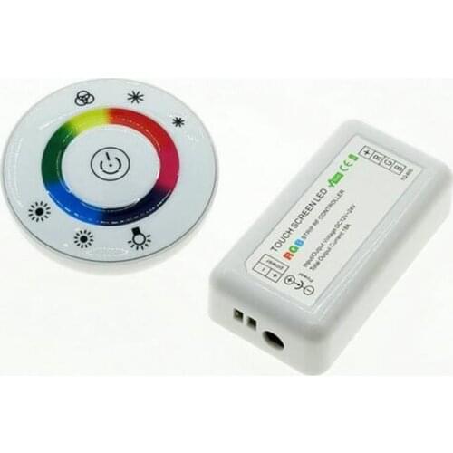 DC12V-DC24V LED Touch Round RGB Controller 18A 7 Keys RF Remote controller for 5050 3528 2835 RGB LED strip lights