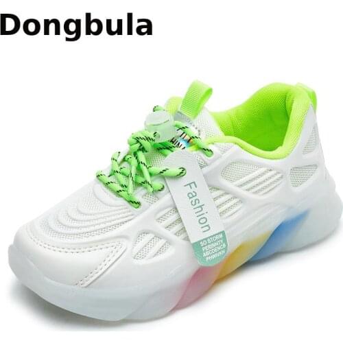 New Spring Autumn Girls Shoes Kids Sport Shoes For Girls Sneakers Rainbow Students Breathable Mesh Children Shoes Girls Casual