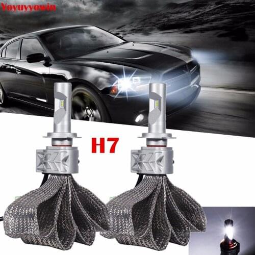 H7 LED Headlight Bulb 60W 8000LM 6500K Led Headlight For Audi Buick Cadillac Chevrolet Chrysler Dodge Ford Kia Mazda Lincoln