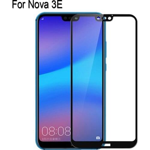 2PCS Full Curved Screen Protector For Huawei Nova 3E Full Cover Tempered Glass For Huawei Nova 3 E Protective Flim huaweinova3e