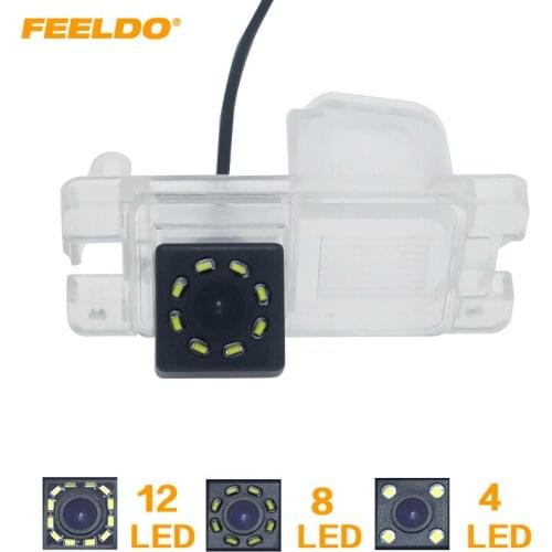 FEELDO Special Car Rear View Parking Camera Whit 4/8/12LED For Mitsubishi Pajero Reversing Camera Backup Camera (American)