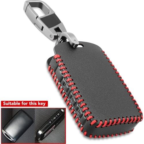 Leather Car Key Case Cover For Mazda 3 Alexa CX4 CX5 CX8 2019 2020 3Button Smart Remote Car Key