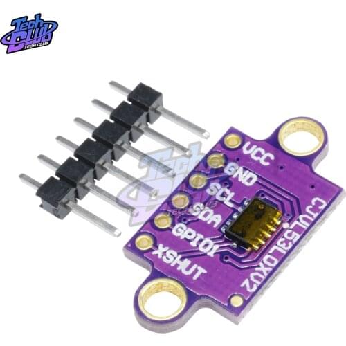 VL53L0X Time-of-Flight (ToF) Laser Ranging Sensor Breakout 940nm GY-VL53L0XV2 Laser Distance Module I2C IIC for Arduino