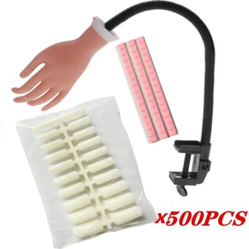 Manicure Practice Hand Nails Drive Nail Practice Nail Hand Bendable Hand Mannequin Manicure Training Hand Silicone Practice Hand