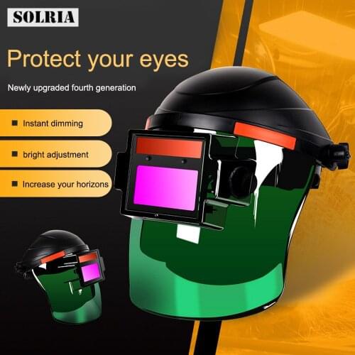 Welding Mask Welding Protective Helmet Head-mounted Anti-fall Plastic Argon Arc Welding Mask Welder Welding Accessories Green
