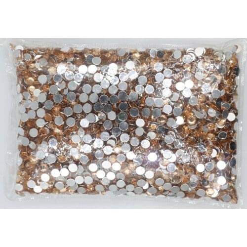 Honey Peach Color 1.5~12mm Flat Back Round Acrylic Rhinestones Beads,3D Acrylic Nail Art / Garment Decoration
