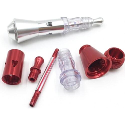 New Jamaican Pipe Metal Portable Smoking Pipes Gift Mill Smoke Narguile Herb Sniffer Snuff Tobacco Pipes Smoking Set