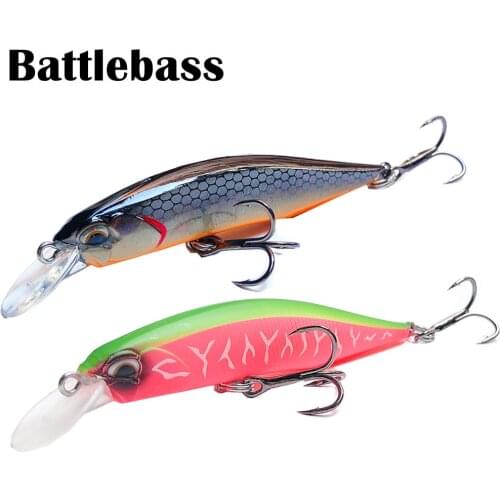 2021 NEW 1pc 85mm 8g with 2 Fishing Hooks Fishing Minnow Fishing Lure Bass Tackle Crank Baits Tackle Lure Suspend Minnow