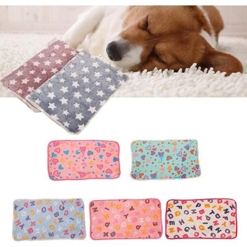 Hand Wash Printing Pet Blanket Cat Dog Mats Soft Sleep Keep warm in winter Blankets Dog Puppy Thermal Travel Sleeping Bed Mats
