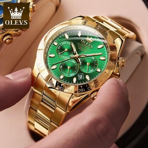 Original Mens Automatic Mechanical Watch Green Water Fashion Waterproof Sports Stainless Steel Wristwatch Reloj Hombre + Box