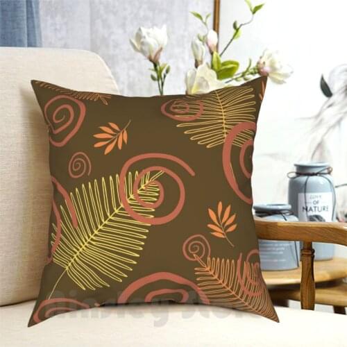 Fall Spiral Pattern Pillow Case Printed Home Soft Throw Pillow Spiral Fall Autumn Leaves Nature Cosy Mayamay0