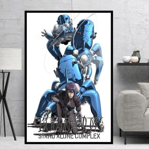 Poster And Prints Ghost In The Shell Japan Anime Movie ALONE Canvas Art Oil Painting Wall Pictures For Living Room Home Decor