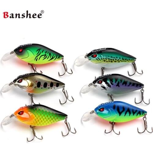 Hot Selling Fishing Lure Floating Wobblers VKR01-68 Rattle/slient Crankbait 6pcs/lot Bass Crank Hard Bait Lifelike pesca leurre