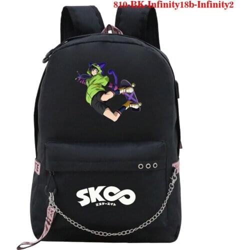 Boys Girls SK8 the Infinity Backpack High Quality SK8 School Bags Bookbag Teens USB Charge Chain Rucksack Child Knapsack Mochila