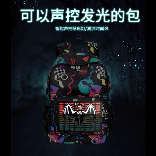Intelligent Voice-activated Light Backpack USB Charging Fashion Popular Waterproof Computer Bag Luminous Backpack