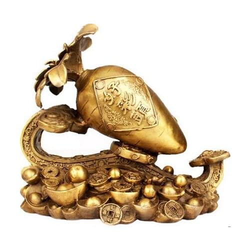 SCY 330+++Good luck with the copper ornaments felicitous wish of making money Home Furnishing radish crafts decoration business
