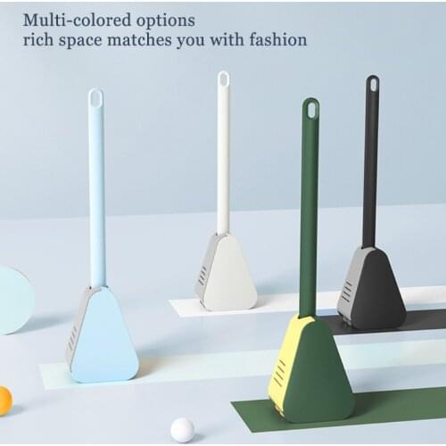 Home Golf Toilet Brush and Holder Wall Mounted Cleaning Brush Bendable Brush Head for Cleaning Bathroom Floor Tub Tile