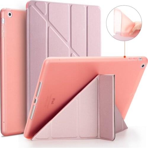 For iPad 9.7 2018 2017 Silicone Smart Cover Soft TPU Back Protective Case for iPad 5th 6th Generation cover A1822 A1823 case