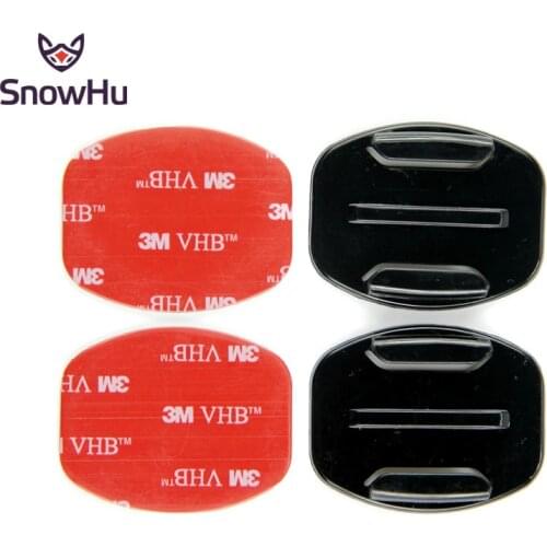 SnowHu for Sport Camera Accessories 2 Base Flat mount +3M Adhesive Sticky for GoPro Hero 9 8 7 6 5 SJ4000 Yi 4K Camera GP12