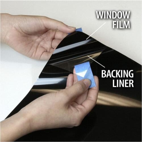 SUNICE 50x300cm Black VLT0% Window Tint Auto Home Tinting Film, Stained Glass Sticker, Privacy Self-adhesive Vinyl, Sun Shading