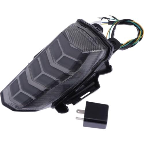 Smoke Motorcycle Taillight Universal Retro Motocross Brake Indicator Tail Light for YAMAHA YZF-R15 V3 2017-2018