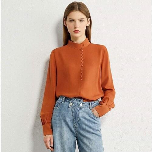 Women Shirts 2021 Long Sleeve Solid Tops Tees Korean Style Chiffon Loose OL Blouses mujer de moda Female Autumn Blusas 1103