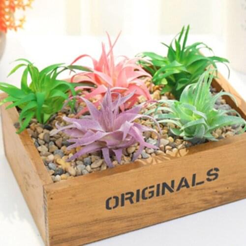 1PCS Artificial Succulent Plants Succulent Air Grass Plants Fake Plastic Flowers Home Green Wall Decoration