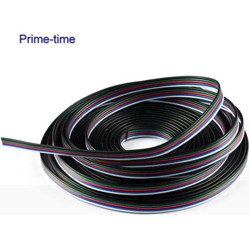 100m RGBW 5 Pin Extension Wire Connector Cable Cord For RGBW RGBWW LED Strip 22 AWG Wholesale