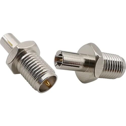 2Pcs/lot RP SMA Female Jack to TS9 Male Plug Straight RF Coaxial Adapter WIFI Antenna Connector Silver