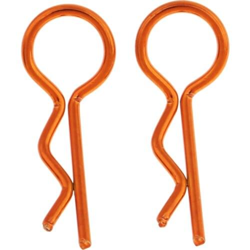 20x Orange Body Clips R Pin Shell for HPI HSP 1/10 1/12 1/18 RC Car DIY