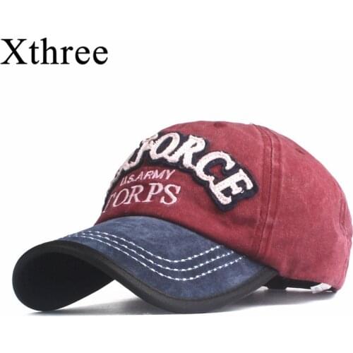 Xthree new mens baseball cap for women snapback hat AIRFORCE embroidery bone cap gorras casual casquette men baseball hat