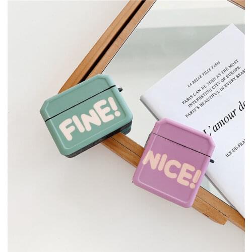 Case for Airpods Pro Creative Square Fine Ins Cover Airpods 1 2 Wireless Bluetooth Headset Protective Case Cartoon Fashion