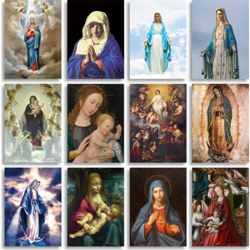 Virgin Mary of Guadalupe Mexico Self-adhesive Wall Sticker Virgin Mary Wall Art Posters and Prints Decor for Catholic Churches